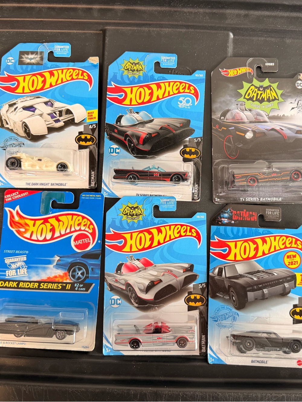 Hot Wheels Dark Knight (6) Batmobiles bundle Toy Cars